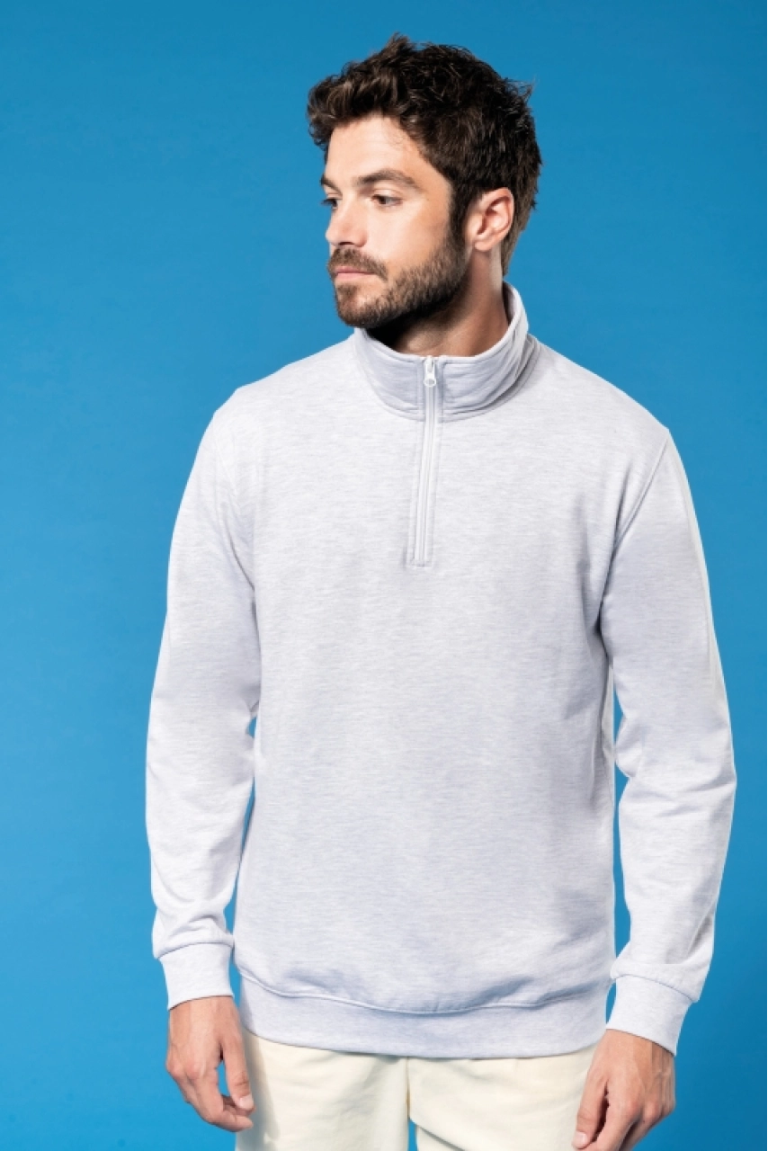 Sweat-shirt col zippé homme