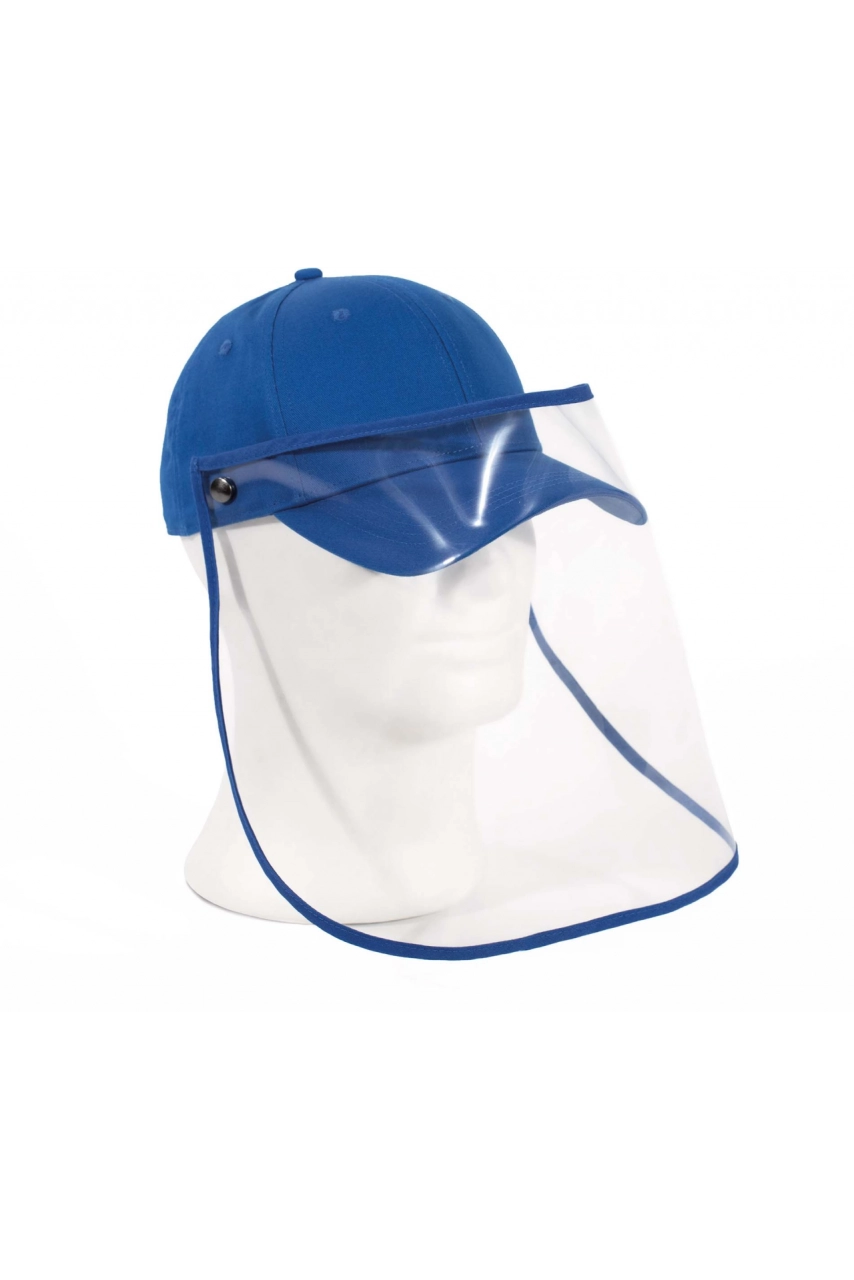 Casquette avec écran transparent