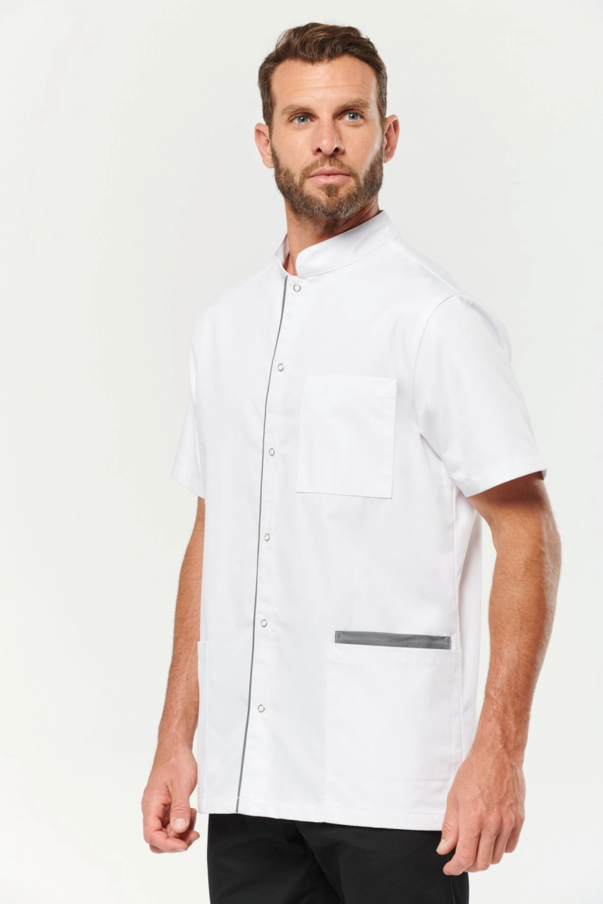 Blouse polycoton avec boutons-pression homme